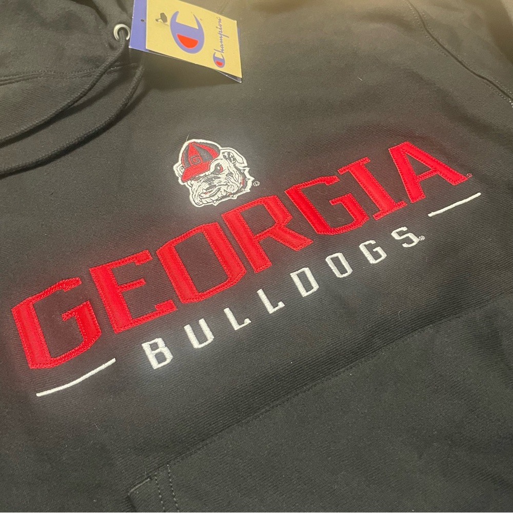 NWT Champion Georgia Bulldogs UGA embroidered hoodie sweatshirt - Picture 3 of 6